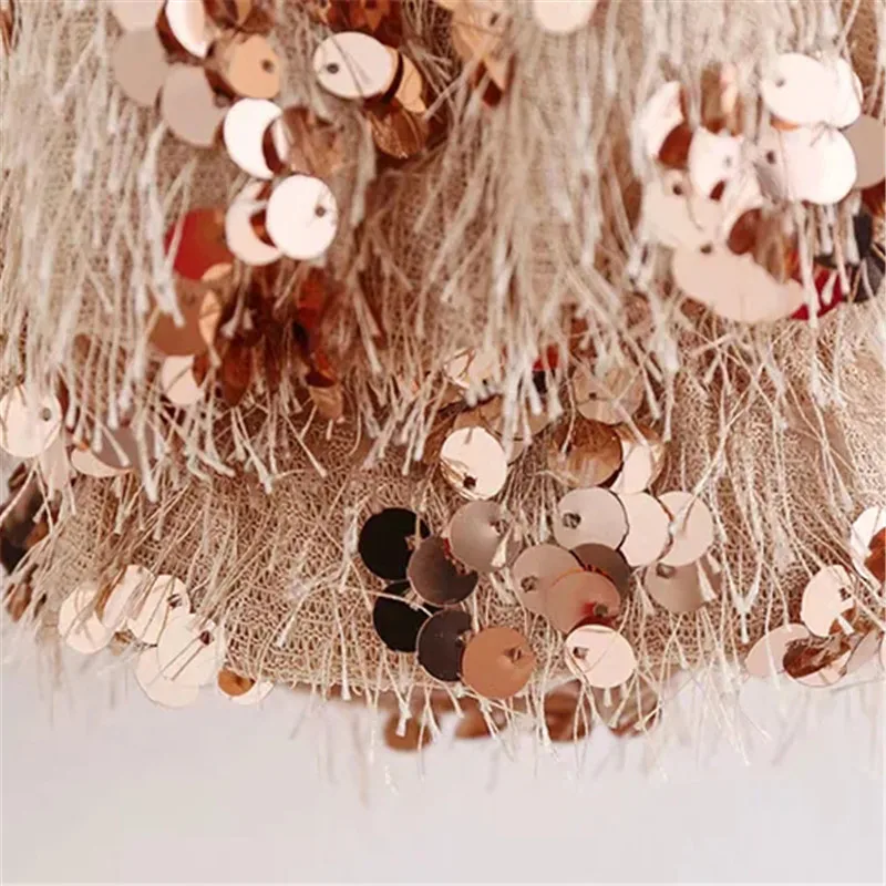 

BLSQR Elegant Half Sleeve Women Blouse O-neck Spring Female Tops Streetwear Ladies Tassel Sequins Design Blouses Shirts