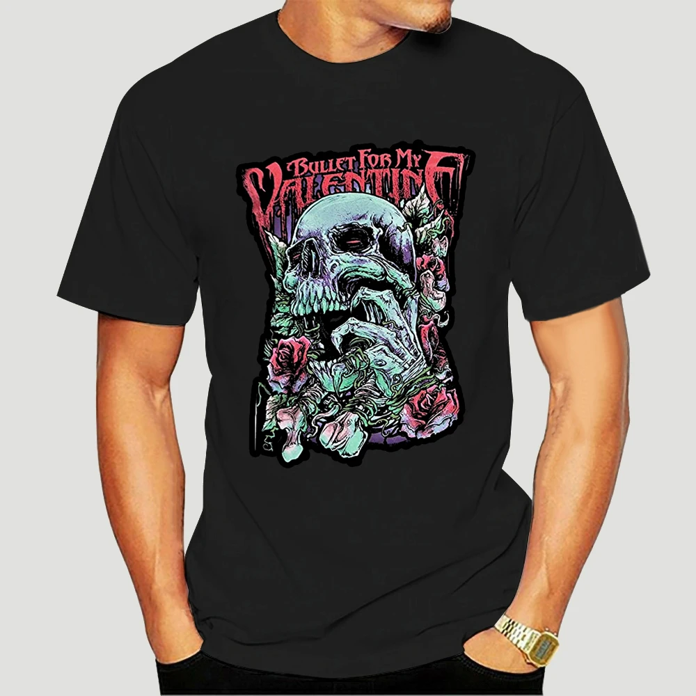 Пуля для ко Дню Валентина череп красных глаз футболка Для мужчин Мерч группы Axewound
