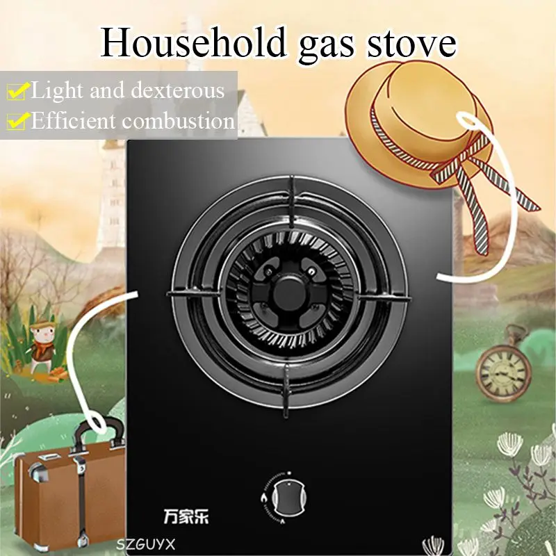 Household Portable Gas Stove Stove Adjustable Firepower Gas Stove Desktop Embedded Single Stove Natural Gas Stove