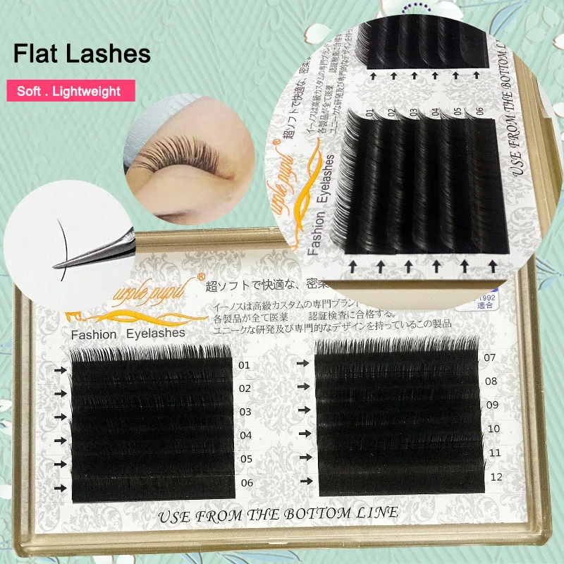 Новинка матовые плоские ресницы для наращивания индивидуальный вентилятор 0 15 20