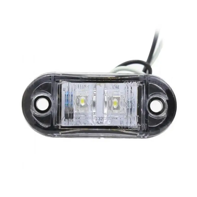 

Amber White Red 2 LED Side Marker Lamp Tail Brake Light Van Light Bus For Car Signal Pickup Trailer Truck Lorry H6L2