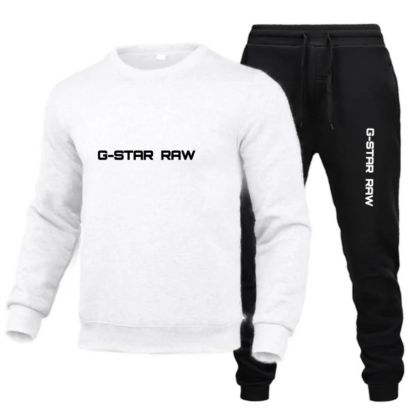 

Men's suit new trend sports suit men's O-neck hoodie top track suit + pants sweatpants 2-piece brand suit men's fashion hoodie