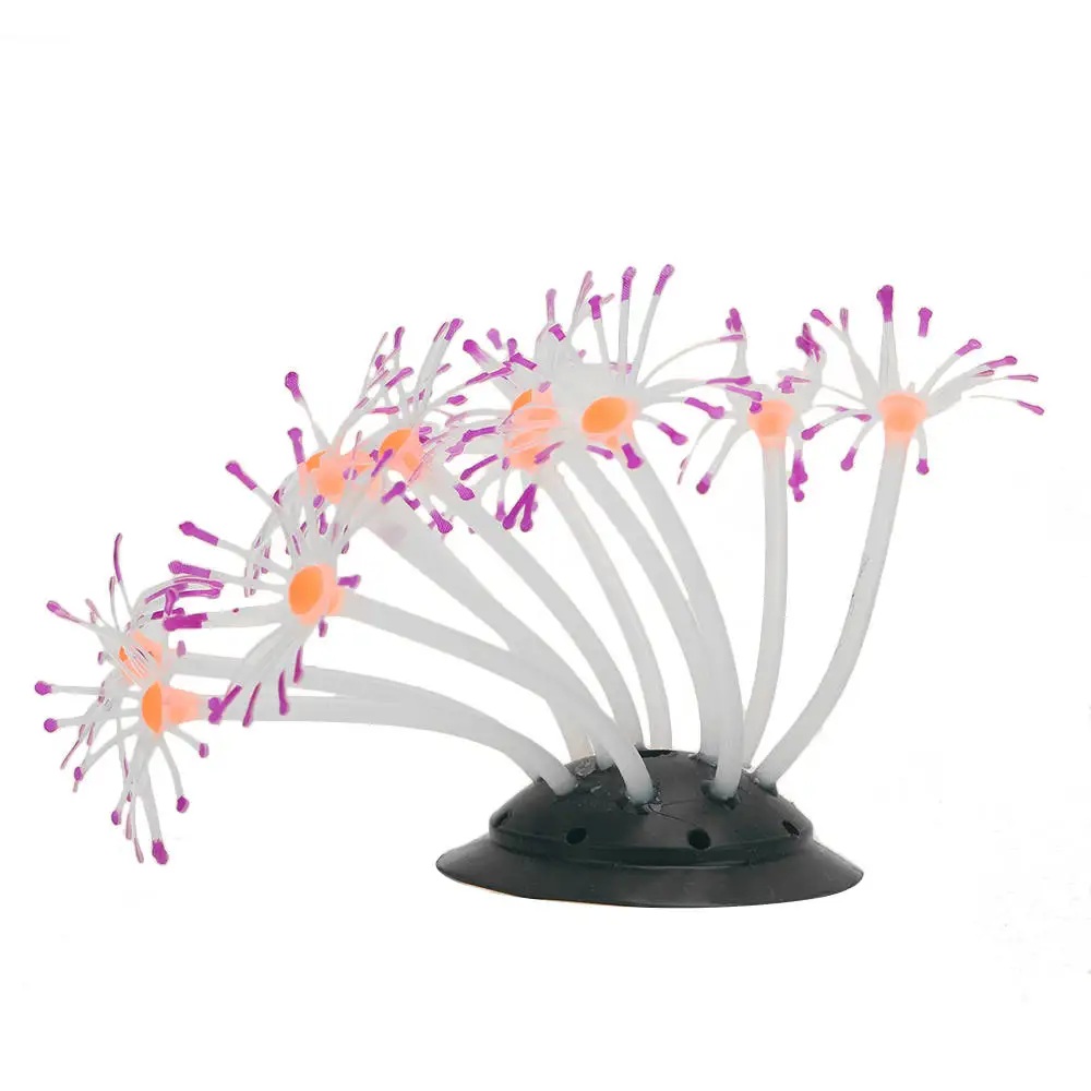 1 шт. силиконовые светящиеся искусственные аквариумные коралловые