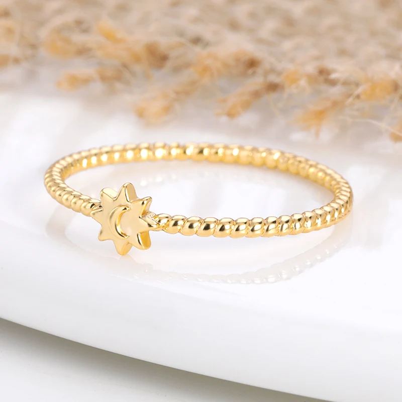 Ретро исламские кольца с Луной для женщин минималистичные Регулируемые Круглые