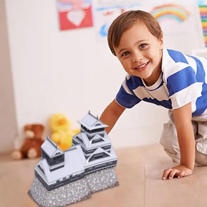 

Traditional Castle Craft Paper Model DIY 3D Japan Architectural Assemble Hand Work Puzzle Game DIY Kids Toy Gifts