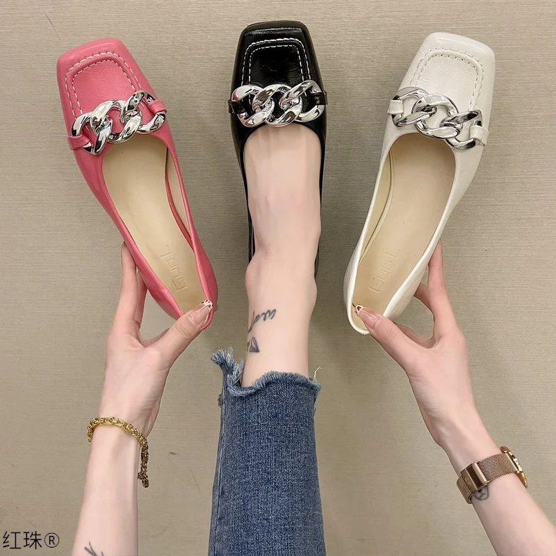 

Spring and Autumn Women's Shoes Fashion Square Head Shoes Dress Casual Outdoor Women's Shoes Mary Janes Women Pink Shoes