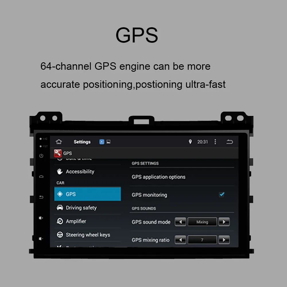 Автомобильный GPS-навигатор Android 10 0 для TOYOTA PRADO 2002-2009 Восьмиядерный автомобильный