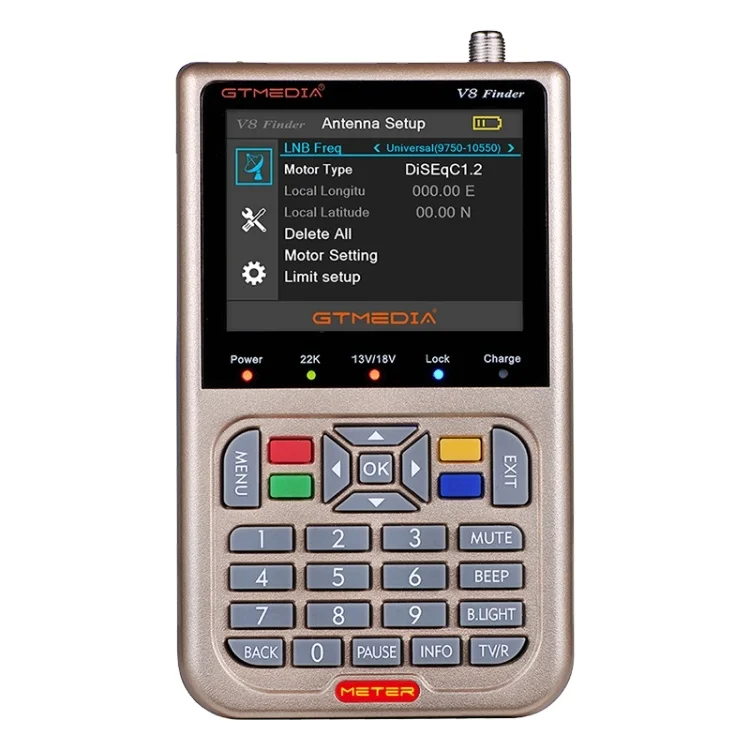

GTMEDIA V8 1080P HD DVB-S2 Satellite TV Receiver Digital Signal Finder Meter