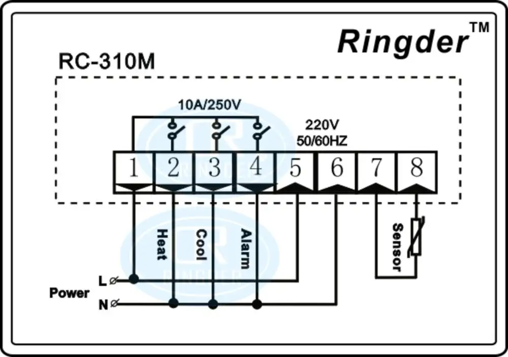 RINGDER RC 310M 230V10A С Прохладный тепла автоматического переключения звуковых сигналов