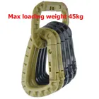 45 кг Нагрузка Вес Пластиковые стальные звенья карабин нейлоновая Кнопка тактическая уличная застежка кнопка альпинизма ключ D пряжка
