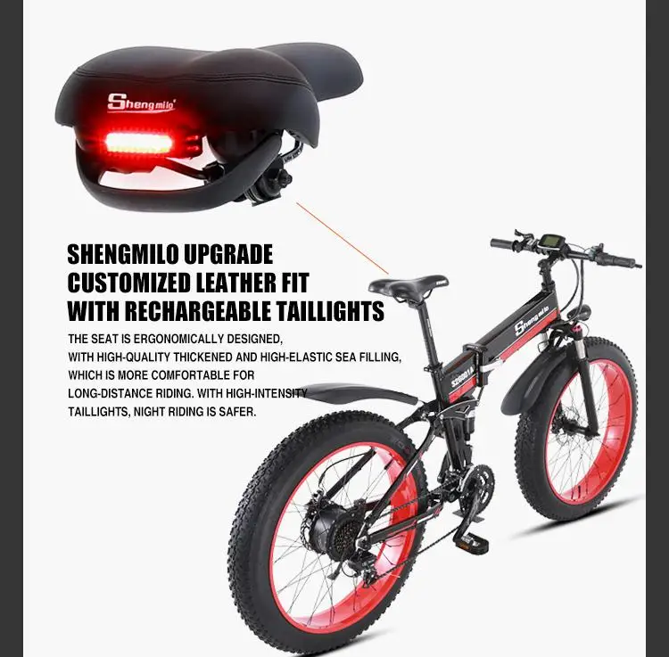 Электрический Снежный скутер двухколесный Электрический велосипед 4,0 Fat Tire мощный электрический велосипед 1000 Вт 48 В внедорожный горный электровелосипед