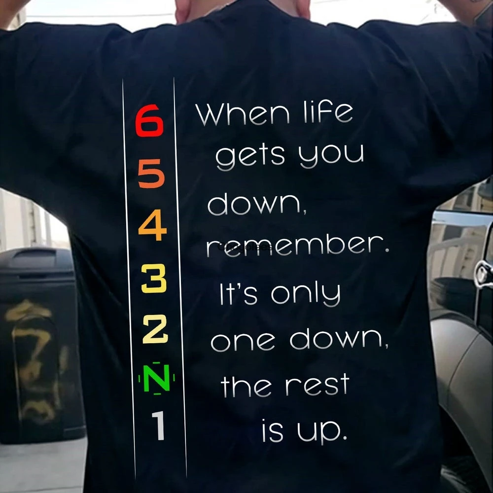 Когда жизнь получает вас вниз помните об этом Байкерская сублимированная печать