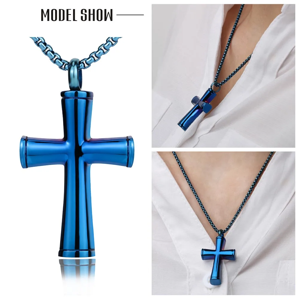 BOFEE на память о похоронах крест урна кремации ожерелье 361L нержавеющая сталь кулон