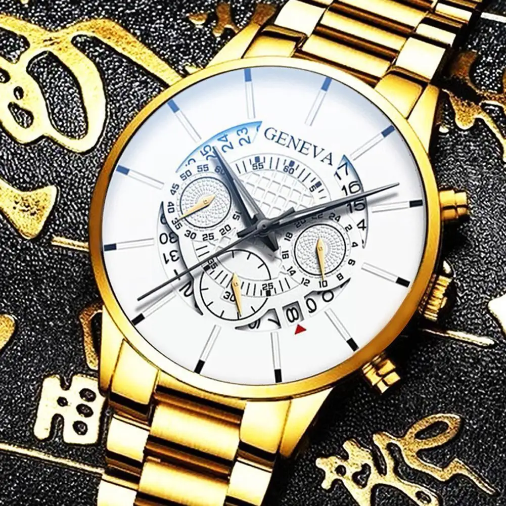 Fashion Trend Watch Geneva Creativity Calendar New For Men Smart and Women Band Steel Alloy Luxury Simple J2R0 | Наручные часы