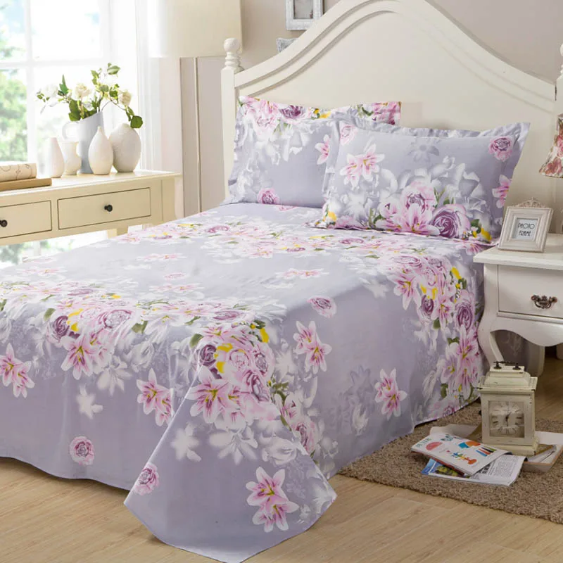 Классический комплект постельного белья зимний с рисунком морских цветов