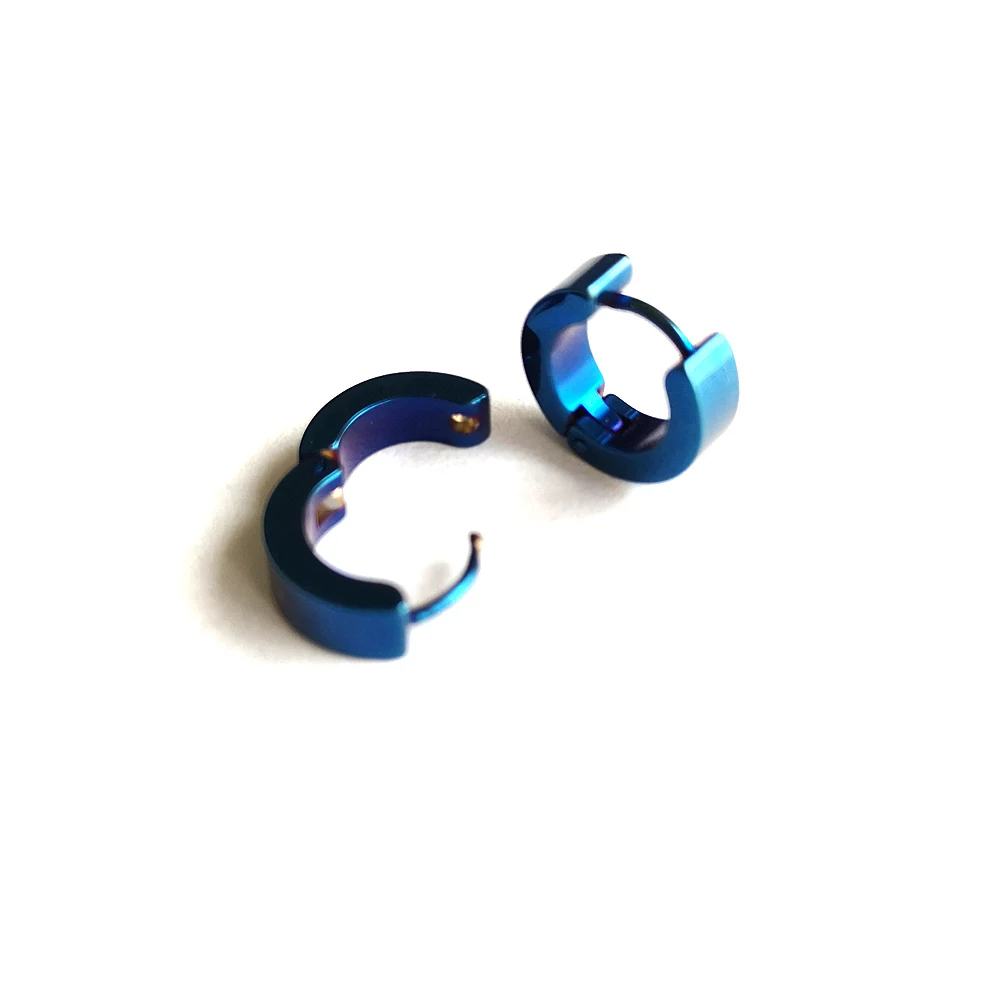 4 Colors 316L Stainless Steel Round Earring Fashion Eardrop Simple Men's Hip Hop Rapper Earrings | Украшения и аксессуары