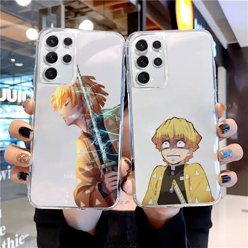 

Anime Kimetsu No Yaiba Phone Case For Samsung A 51 50 52 12 21s 31 40 70 71 note S 20 10 21 ultra plus fe clear coque shell