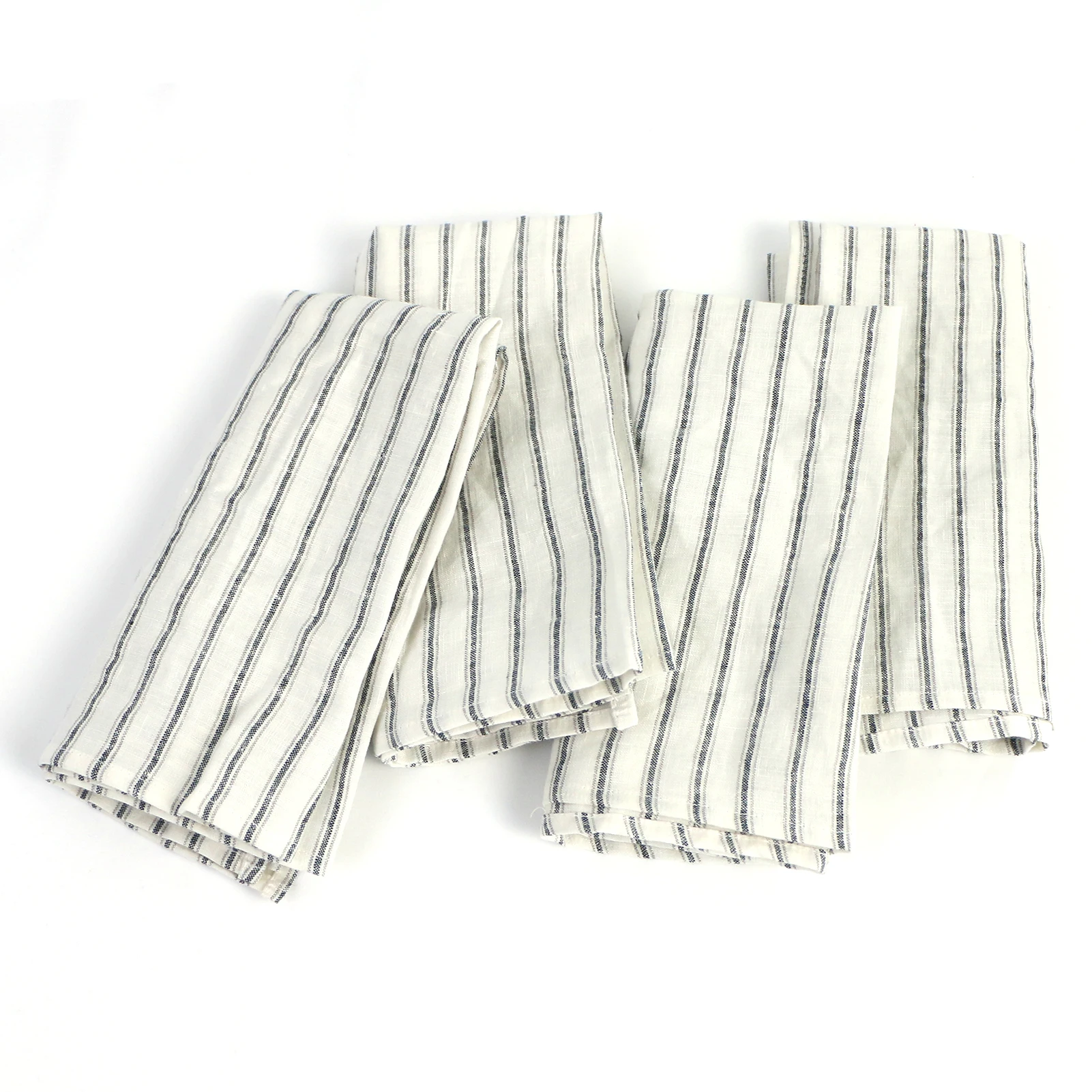 Servilletas de tela de cena de 40x40cm, paquete de 4 telas de lino puro prelavadas para mesa de cocina, decoraci&oacute;n de fiesta de c&oacute;ctel de boda-1