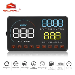 Автомобильный HUD-дисплей A9, система предупреждения о скорости проектора на лобовое стекло