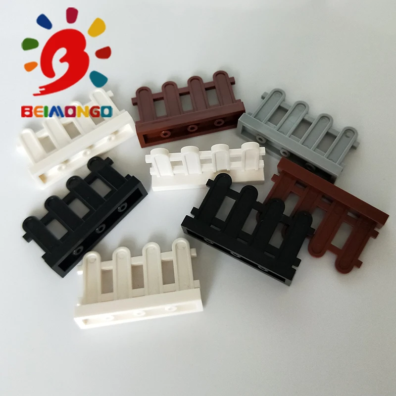 Бесплатная доставка! Строительные блоки BEIMONGO MOC Fence 33303 1x4x2 поручни 20 шт.