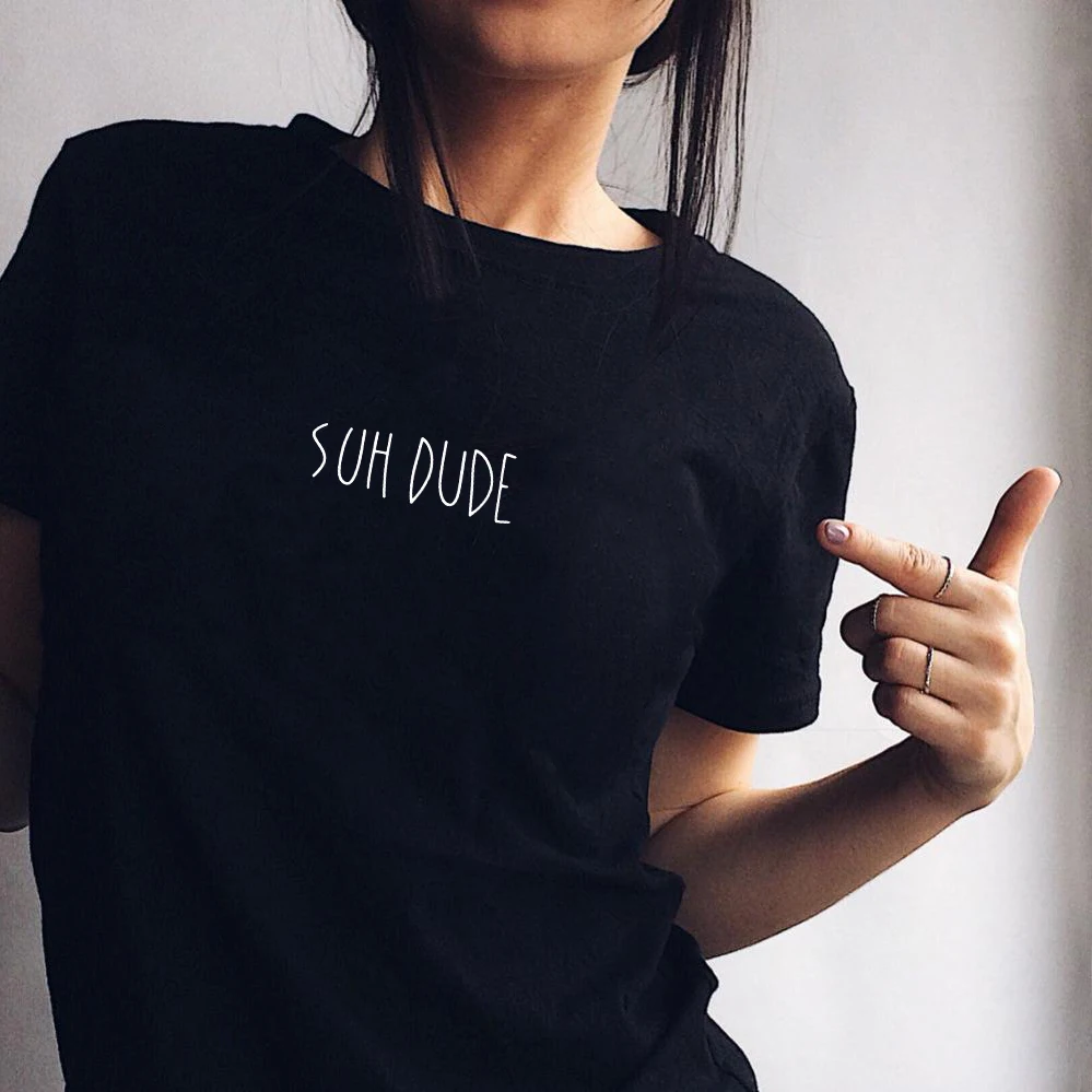 Популярная футболка suh dude Tumblr повседневная желтая черная с надписью повседневные