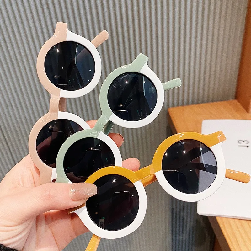 

YAMEIZE Fashion Retro Round Kids Sunglasses Brand Designer Children Sunglasses Boys Girls Baby Outdoors Goggle Shades Eyewear
