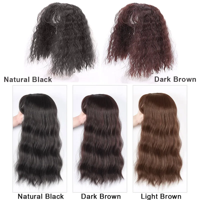 AILIADE женские Искусственные человеческие волосы волнистые кудрявые черные