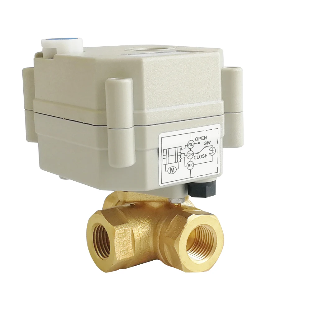 1/4 'ɽN8 DC12V 24V 3 провода 1 Т-образный диаметр 3-ходовой горизонтальный