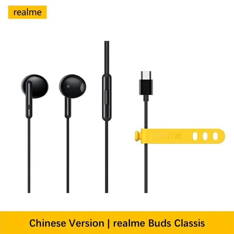 

Original Realme Buds Classic Type C Earphones Headset Realme 7 Pro X50m X7 Pro X3 X2 Pro XT 6S 6i C3