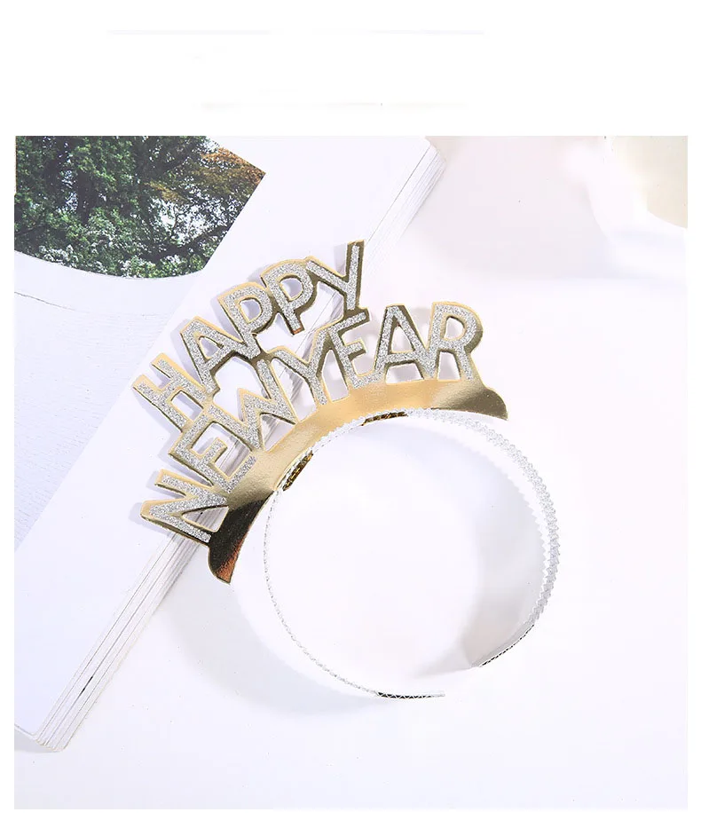 Новогодние вечерние товары 2020 бумажная повязка на голову аксессуары для волос