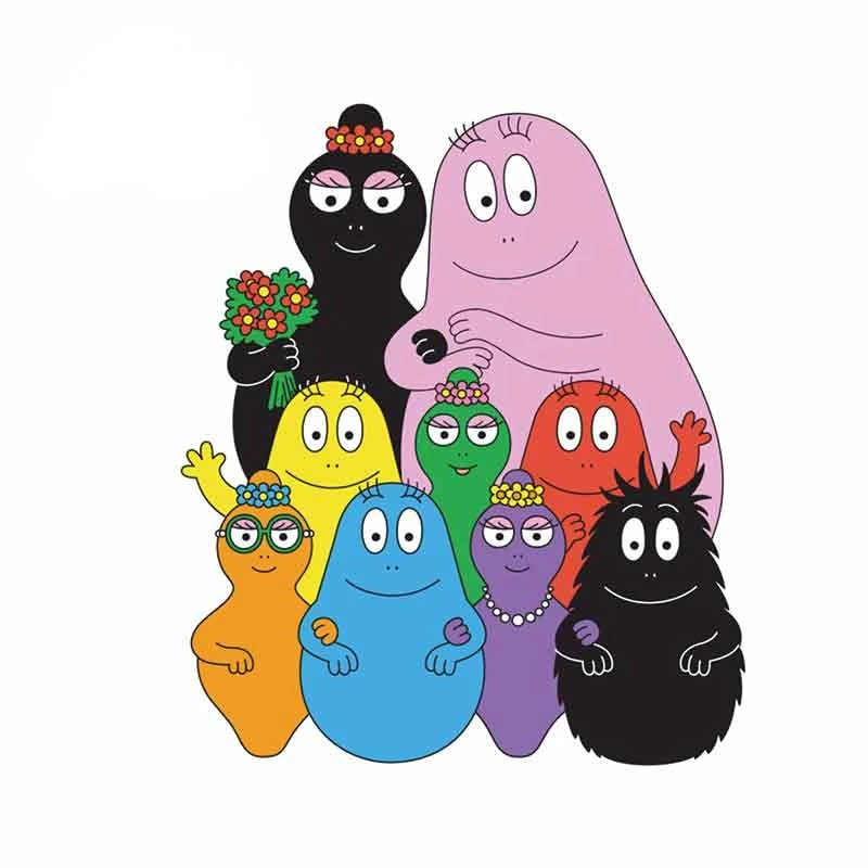 

Les Barbapapa Motorcycle Car Bumper Window Stickers Vinyl Car Sticker Waterproof 3D Vehicle Anime Car Styling JDM Decoration