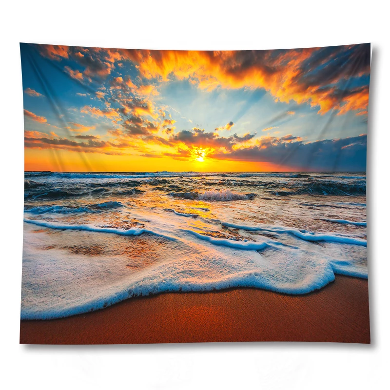 

Customize Landscape Print Polyester Blanket Tapestry Wall Hanging Large Size Home Bedroom Decoration