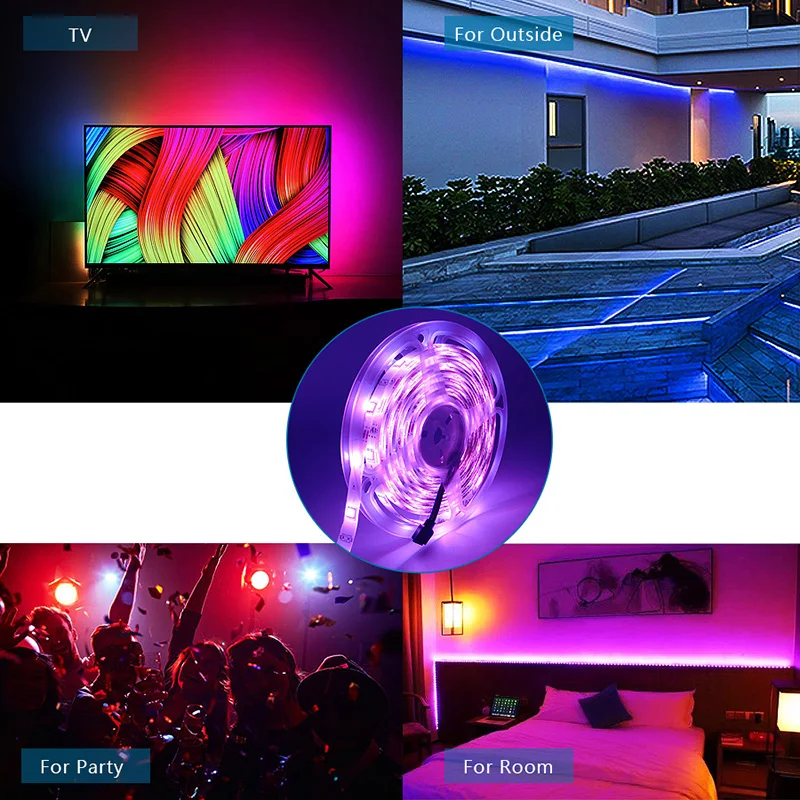Светодиодная лента RGBW RGBWW RGB 5050 гибкая лампа с Wi-Fi контроллером и европейской