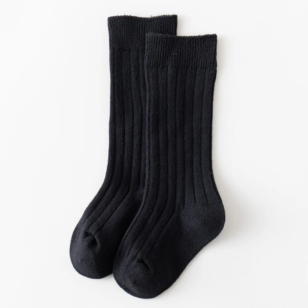 

2021 New Cotton Solid Color Socks for 3M-5T Children Baby Stockings Hand-stitched Double-pin 11 Colors Unisex Kids Socks