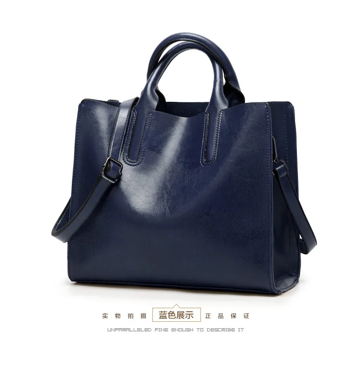 Genuine leather Women handbags New handbags Cross-border goods Simple handbag Ms. Briefcase Shoulder Messenger