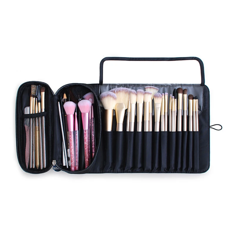 New Cosmetic Lady Girl Brush Bag Storage Bag Multifunctional Folding Storage Box Travel Portable Professional BeautyCosmetic Bag