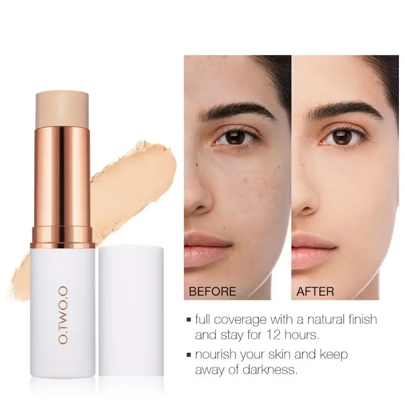 

Foundation Makeup Full Cover Contour Face Concealer Base Primer Moisturizer Hide Blemish Bronzer Concealer Stick