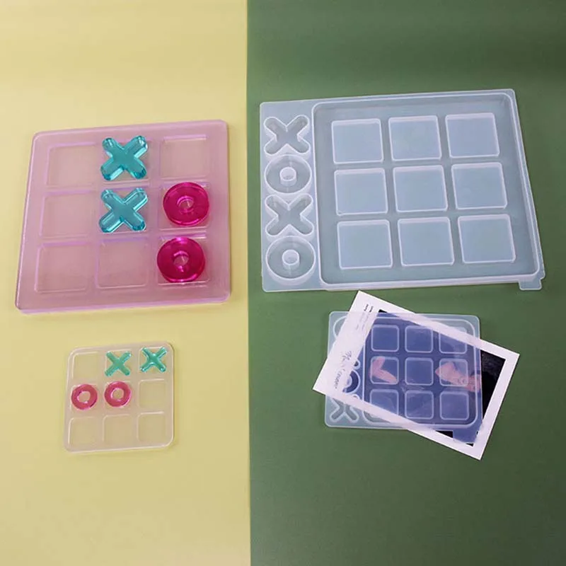 

Silicone Mold Expoxy Resin Children's Puzzle Game OX Chessboard DIY Craft Jewelry Making Tools Resin Casting Molds Small Size