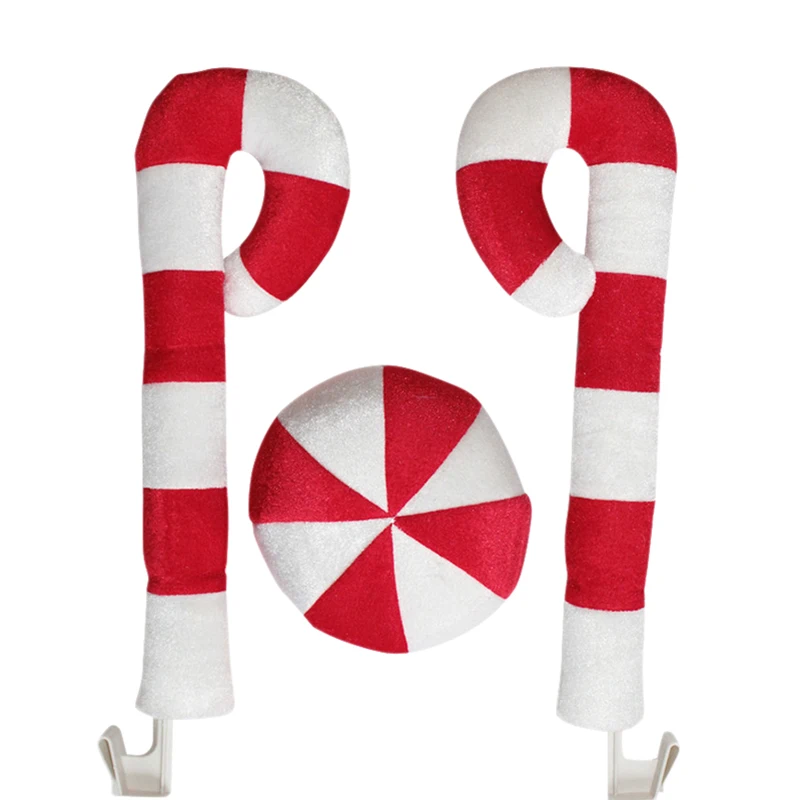 Креативные рождественские аксессуары для экстерьера автомобиля тростниковые