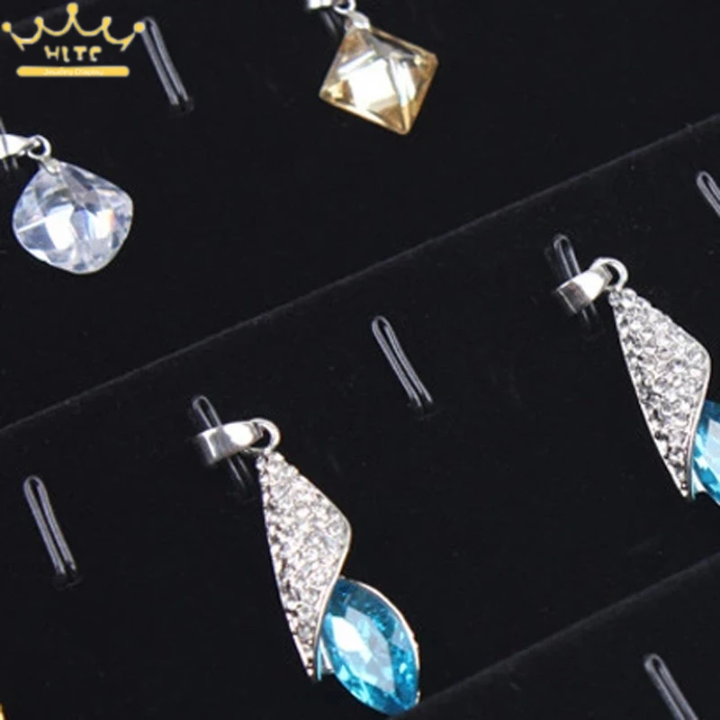 Черный Бархатный поднос для ювелирных изделий демонстрация браслетов ожерелий