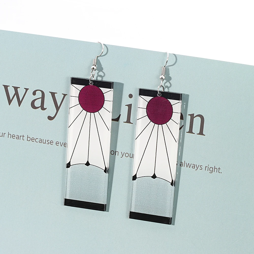 Акриловые серьги-подвески в стиле аниме клинок призрака для женщин и мужчин