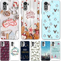 christmas new year phone case funda for xiaomi redmi note 10 pro 9s 10s 9 8 pro 8t 8a 9a 9c 7 7a 6 6a soft cover coque