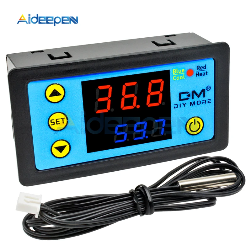 DC 12 V/24 V AC 110-220V W3231 светодиодный одинарный/двойной Дисплей цифровой Температура Управление; термостат Управление с NTC Сенсор зонд