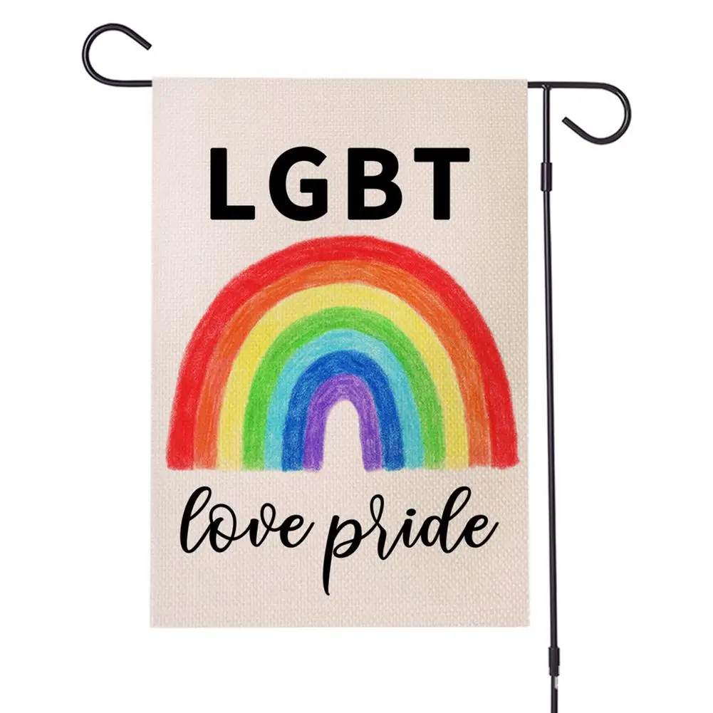 Радужный садовый вертикальный флаг двусторонний гордости для геев садовые флаги