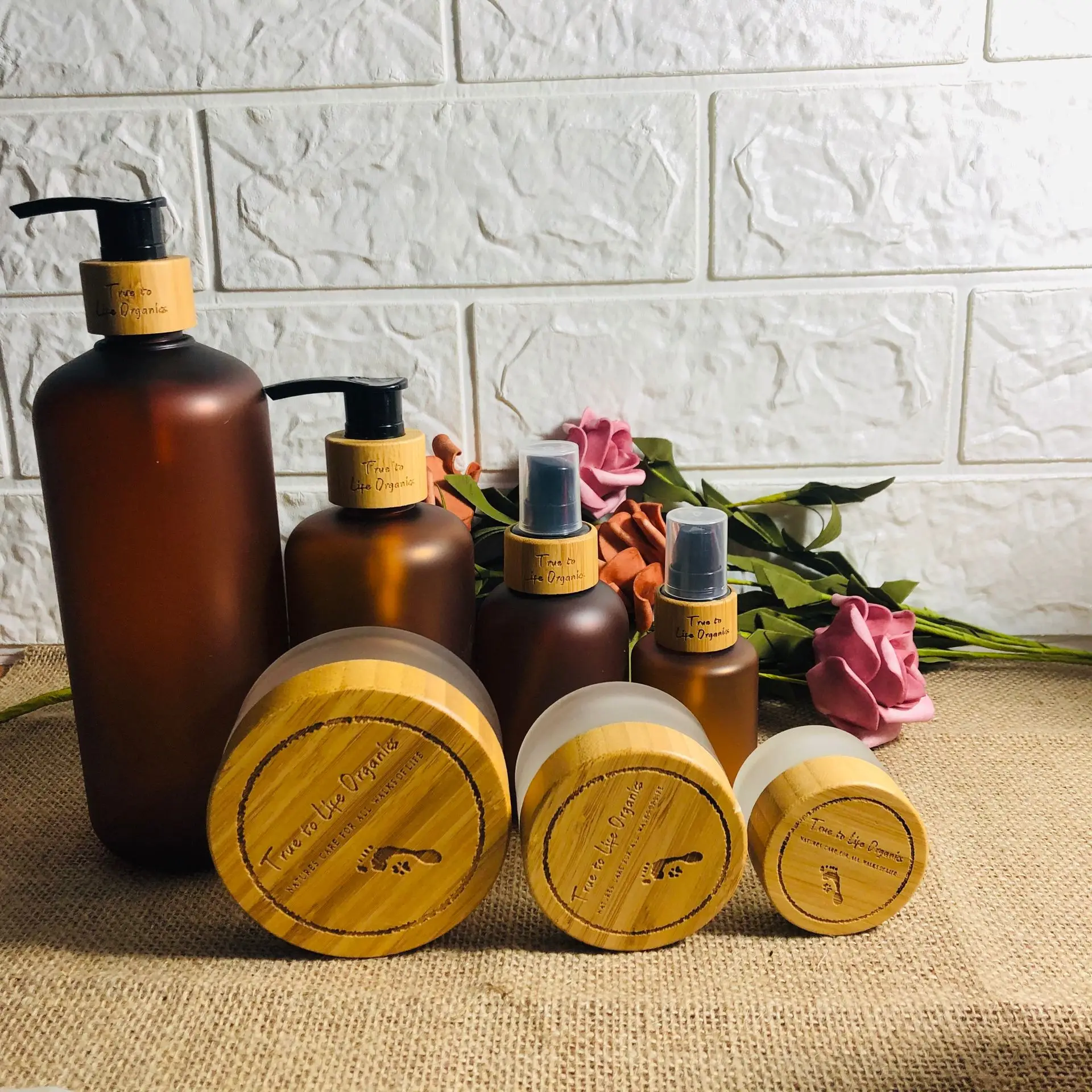 Cream Jars With Bamboo Lid Cap