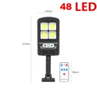 Уличный светильник на солнечной батарее, 48 светодиодов, 3 режима