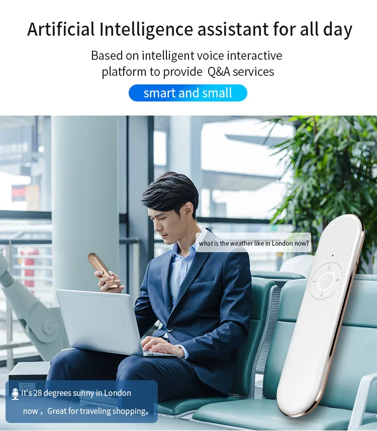 Двусторонний Wifi умный мгновенный переводчик голосового языка встречи Россия