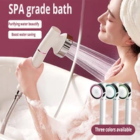 bath shower head bathroom rain shower handheld water saving shower head purification filters high pressure nozzle round shower