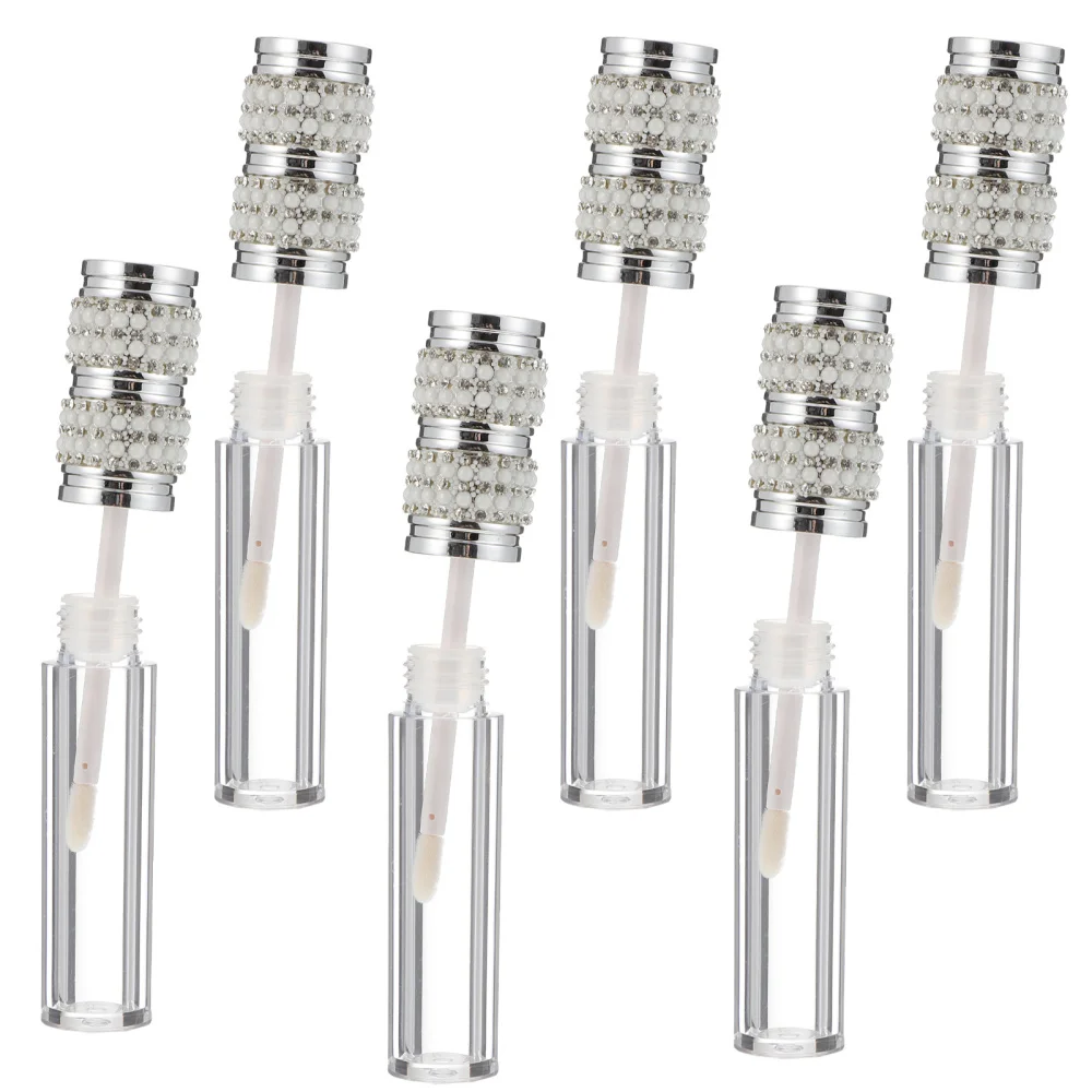 

6pcs 5ml Lip Gloss Tubes Refillable Empty Lip Color Lip Balm Samples Containers