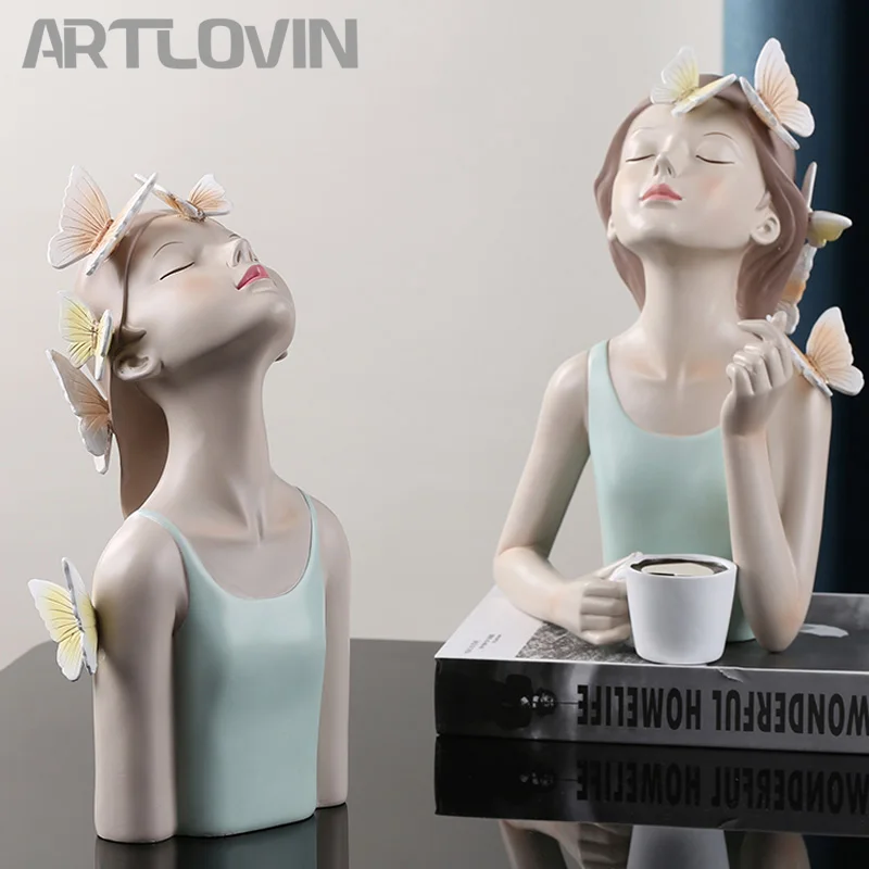 ARTLOVIN Бабочка Фея фигурки девушка столешница из полимерного материала статуи